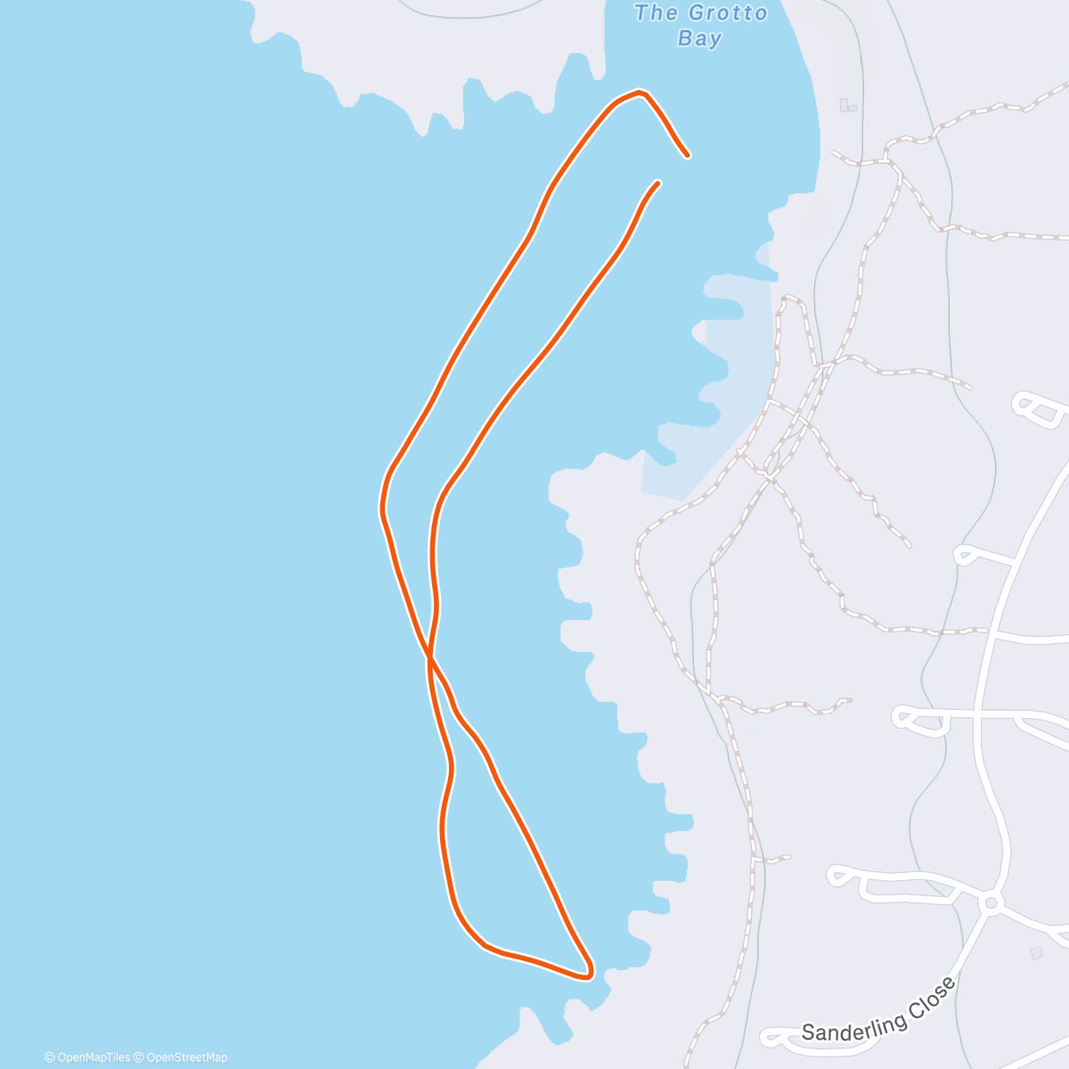 Map of the activity, Morning Kayaking Grottobay
