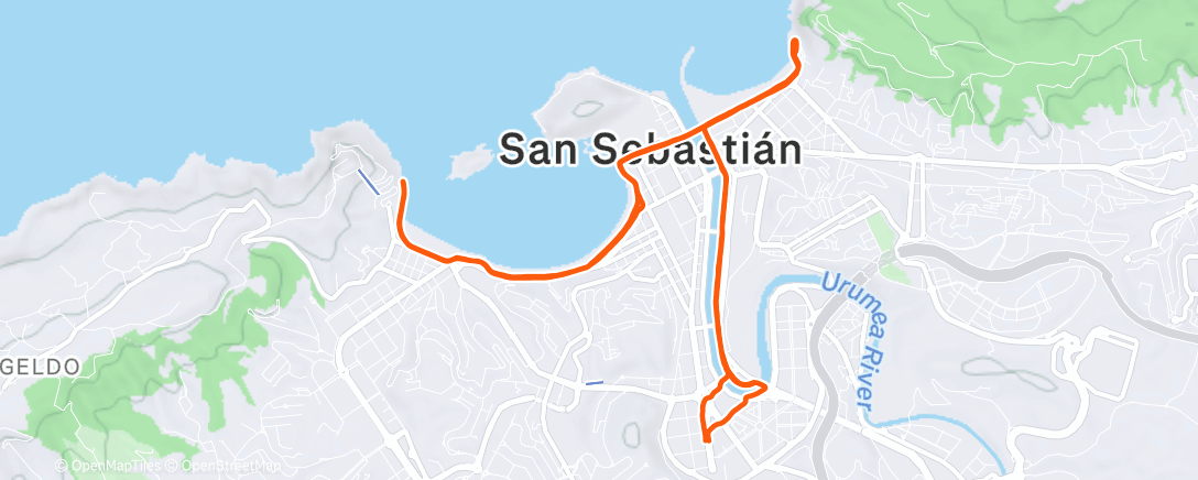 Map of the activity, Carrera de mañana