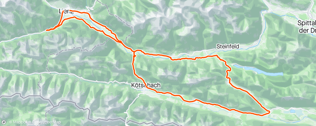 Map of the activity, In Zone2 Gailberg/Kreuzberg Loop