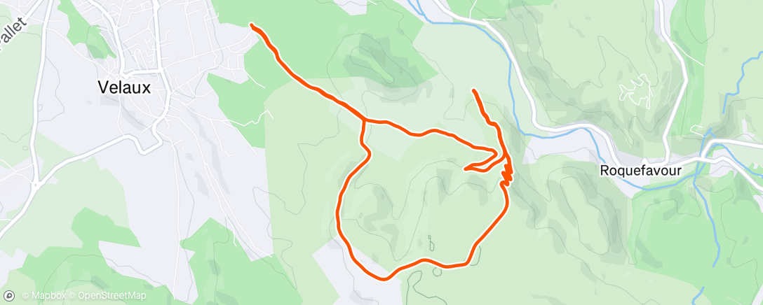 Map of the activity, Trail le matin VMA asc. 3x1500m/150d+