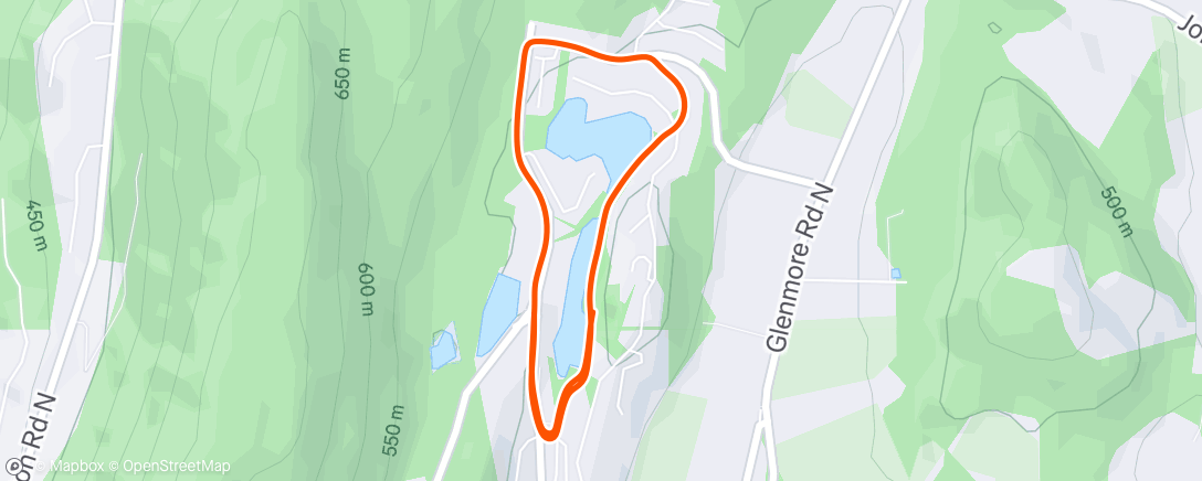 Map of the activity, Afternoon Run