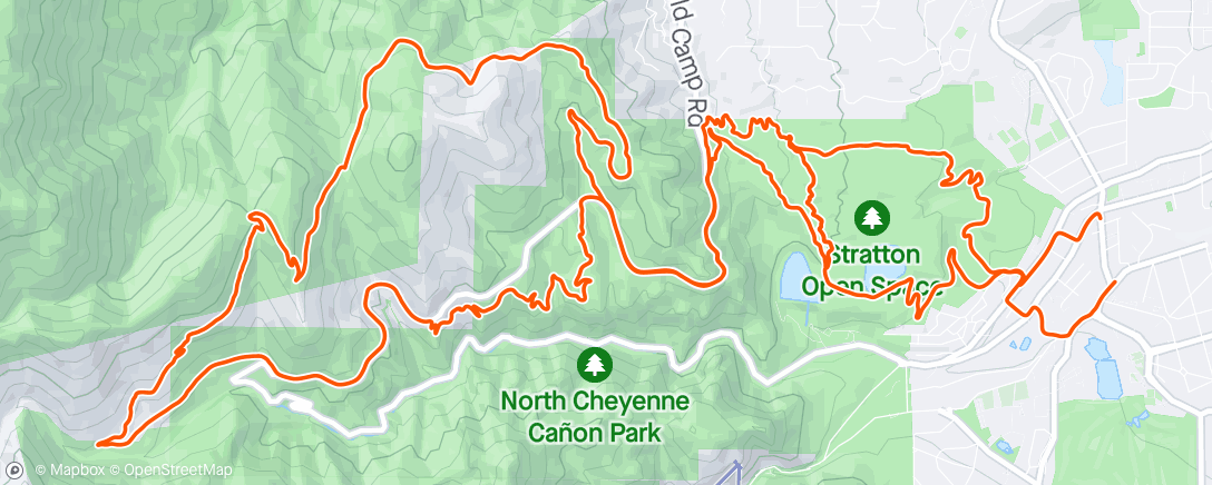 Map of the activity, First canyon ride of the year!