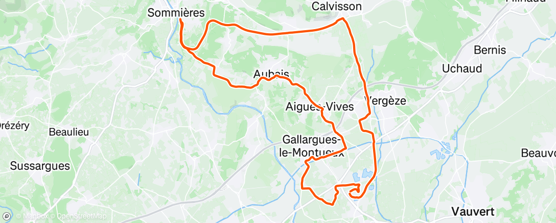 Map of the activity, Sortie vélo dans l'après-midi