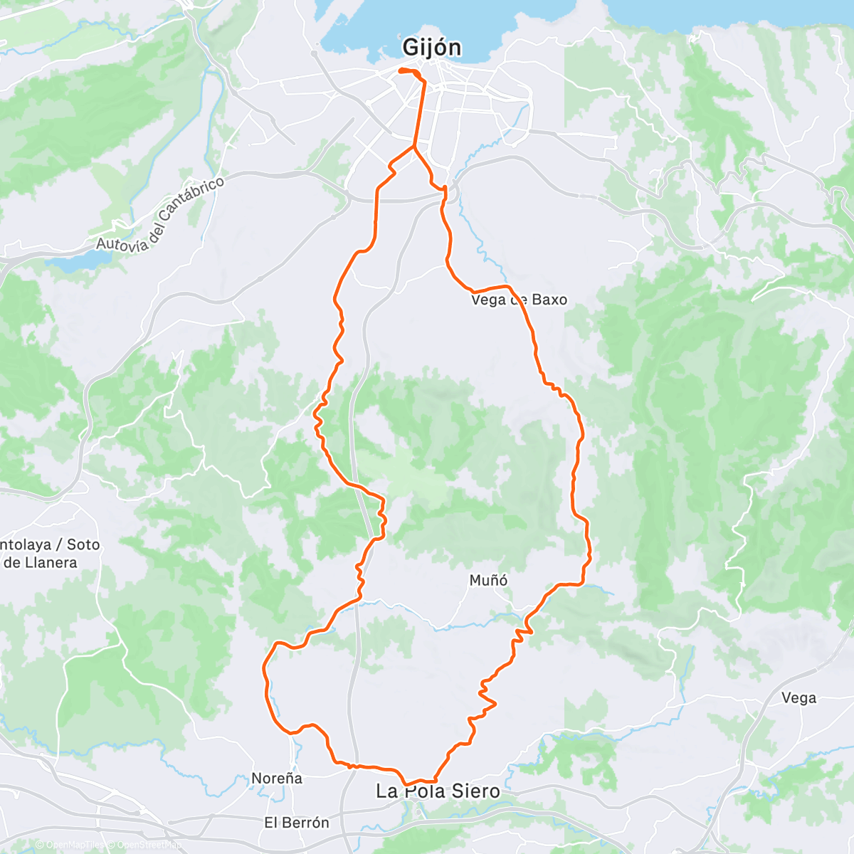 Map of the activity, Pola y vuelta x Muncó
