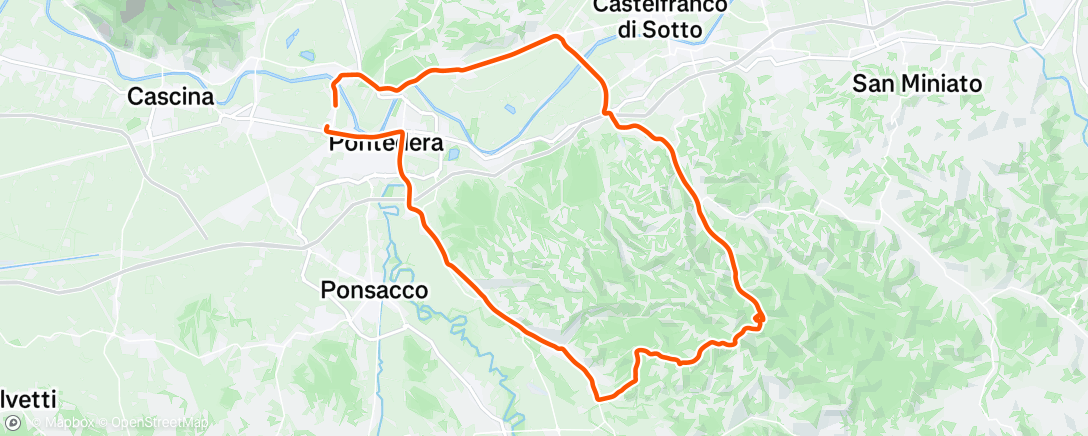 Map of the activity, Giro pomeridiano