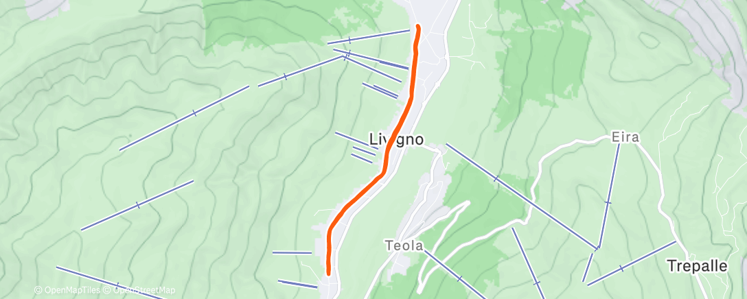 Map of the activity, Camminata mattutina