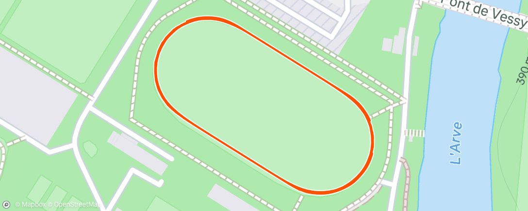 Map of the activity, Afternoon Run
