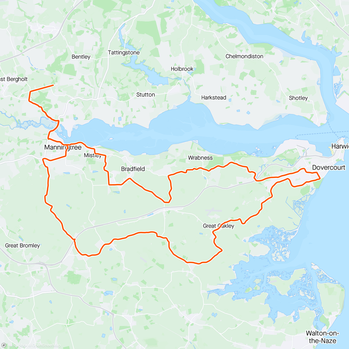 Map of the activity, Morning Ride… 🌈