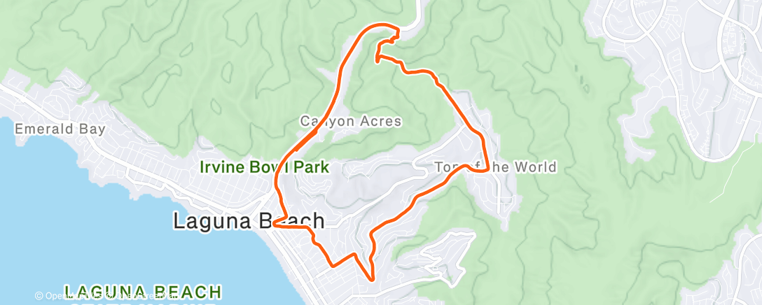 Map of the activity, Afternoon Ride