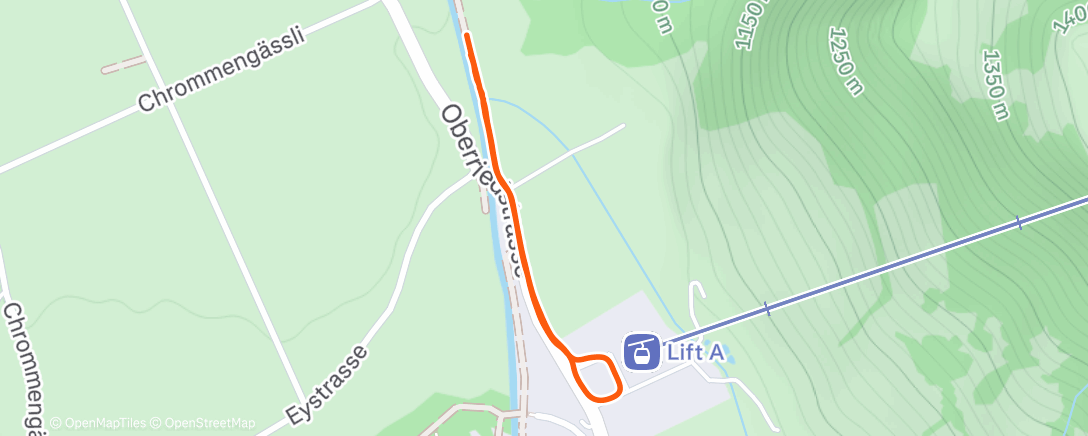 Map of the activity, Lauf am Morgen