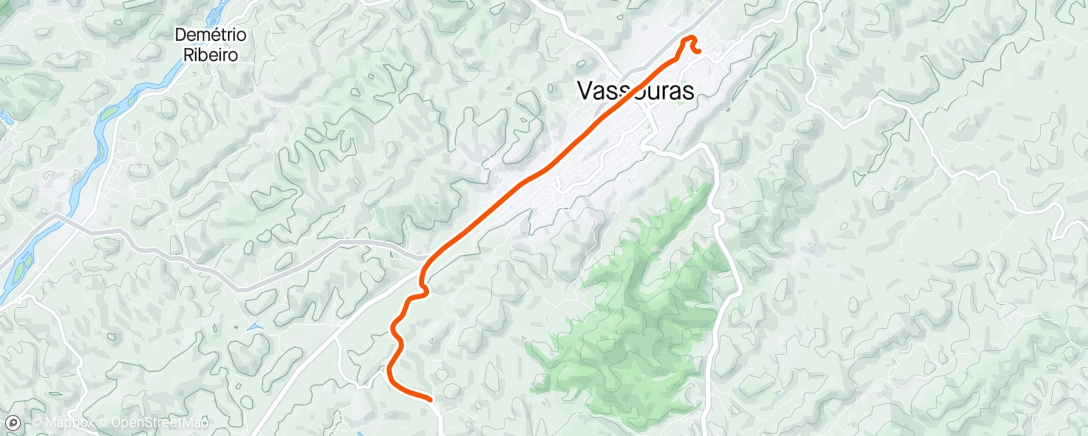 Map of the activity, Vassouras & Linha - trecho com camera