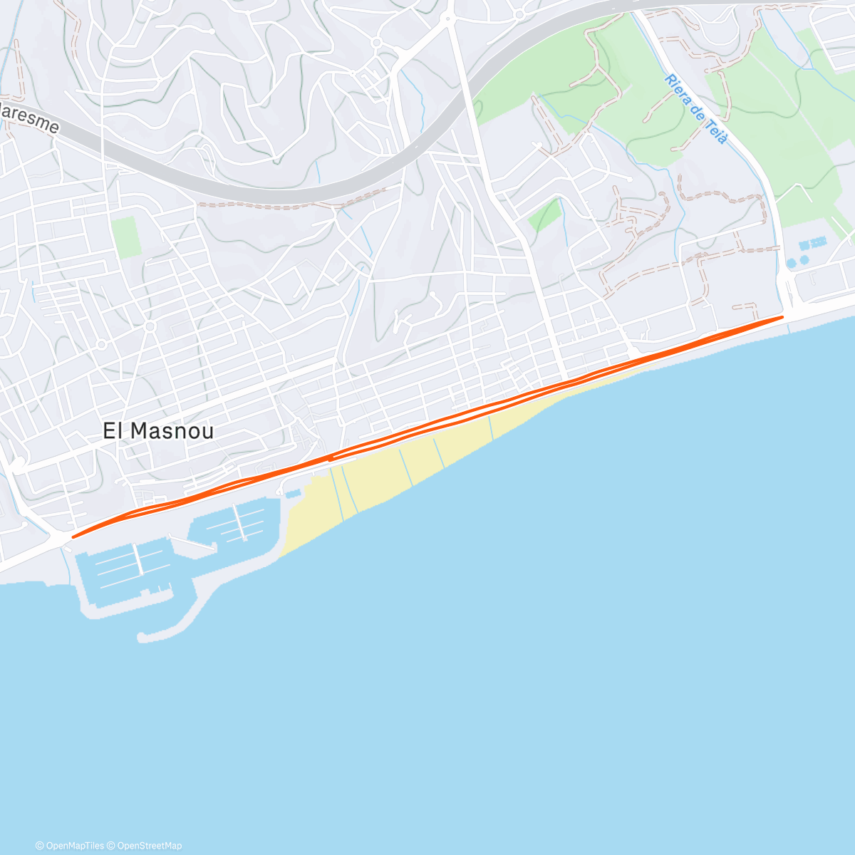 Карта физической активности (San Silvestre Masnou 2025)