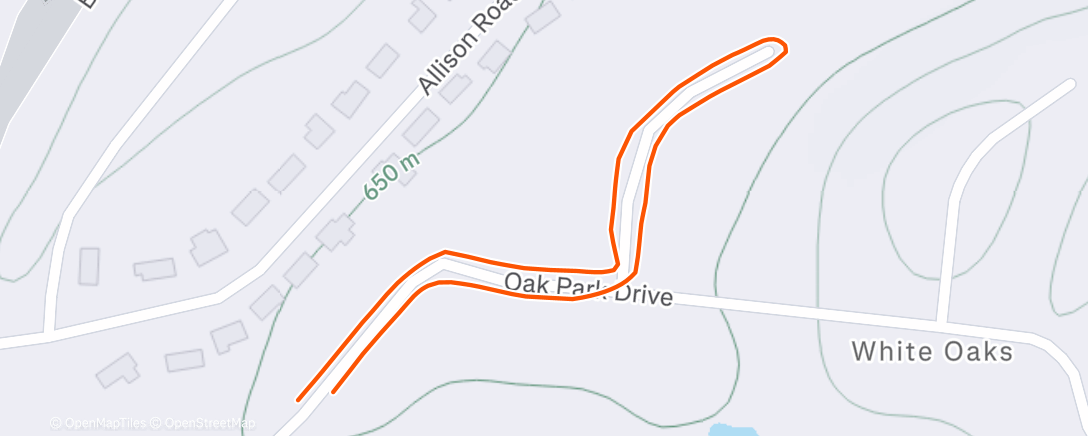 Map of the activity, Afternoon Walk