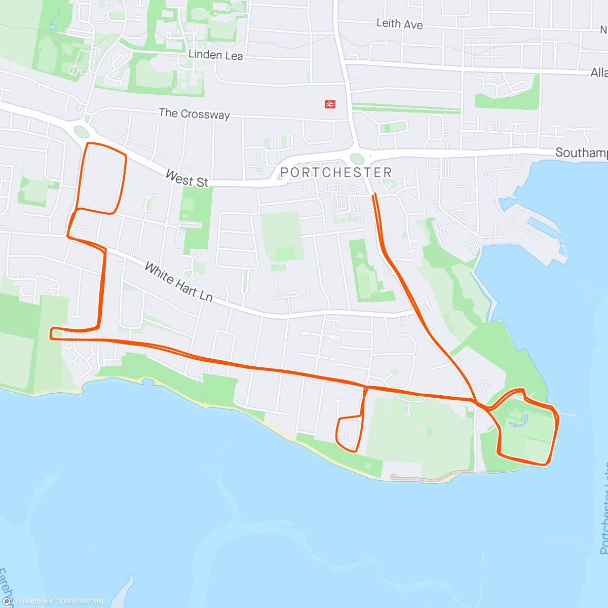 Map of the activity, 7 miles