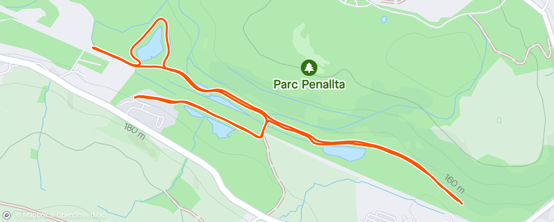 Mapa da atividade, Penallta parkrun