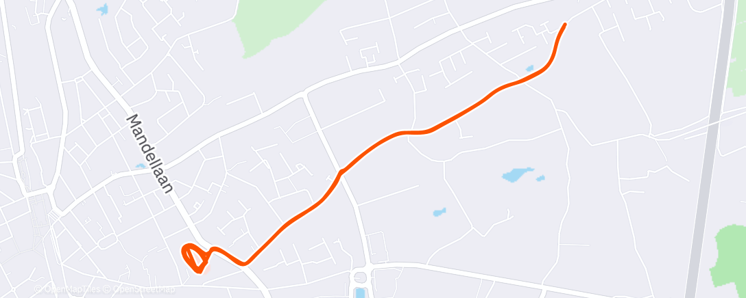 Map of the activity, Namiddagloop