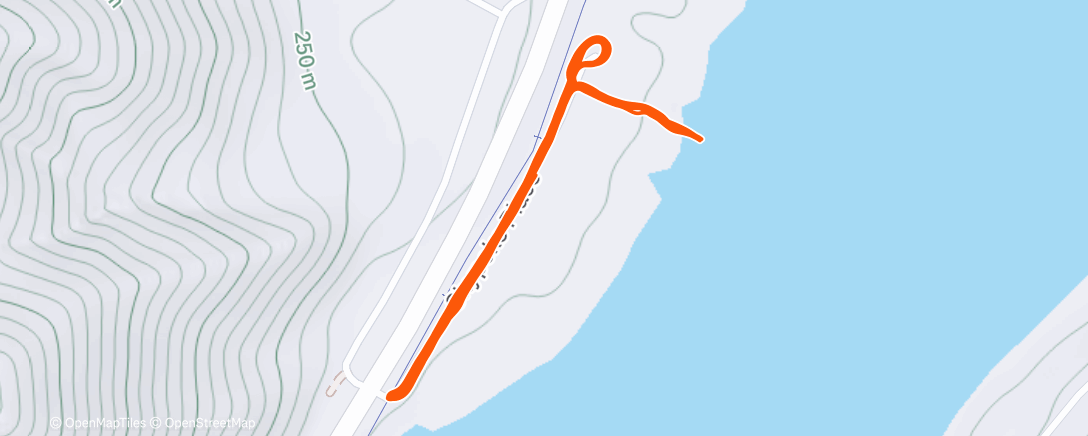 Map of the activity, Afternoon Run