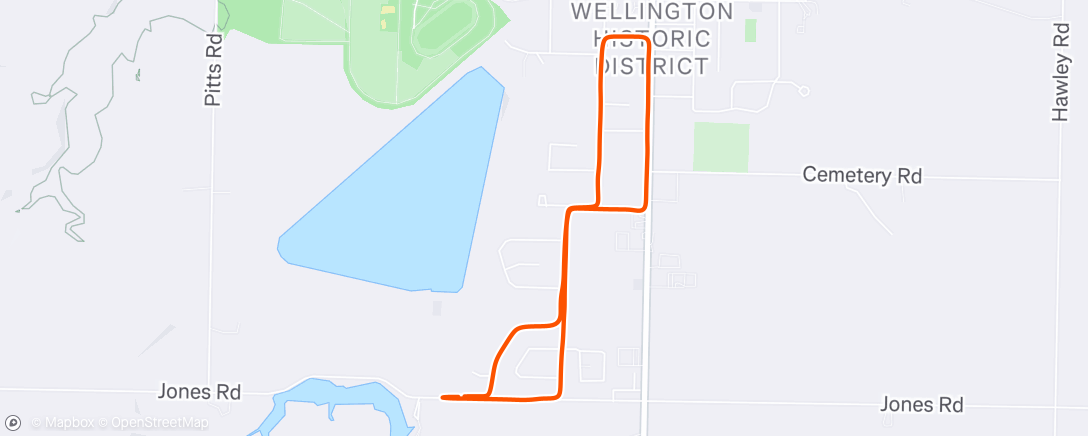 Map of the activity, Morning Run