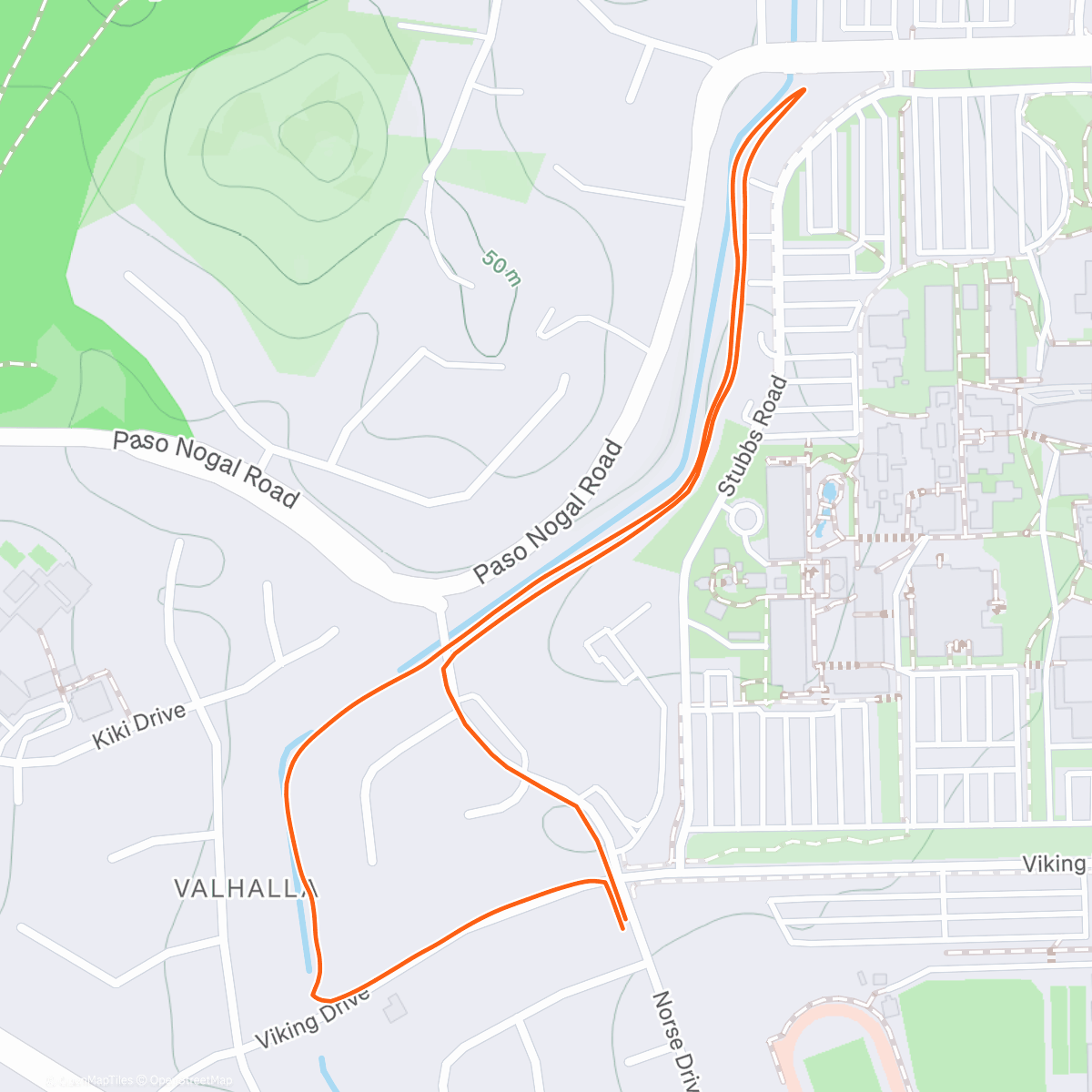 Map of the activity, Contra Costa Canal Trail North - Runmeter
