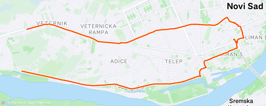 Map of the activity, Afternoon Ride