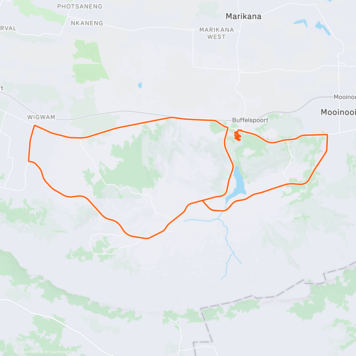 Map of the activity, Morning Gravel Ride