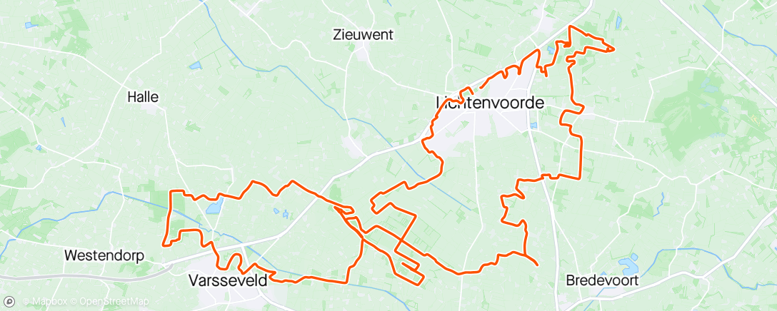 Map of the activity, MTB BouwXpert Vennebultentocht.