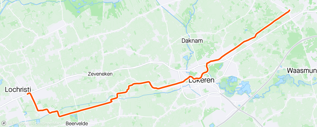Map of the activity, Lange duurloop naar de laatste thuiswedstrijd van Evelien