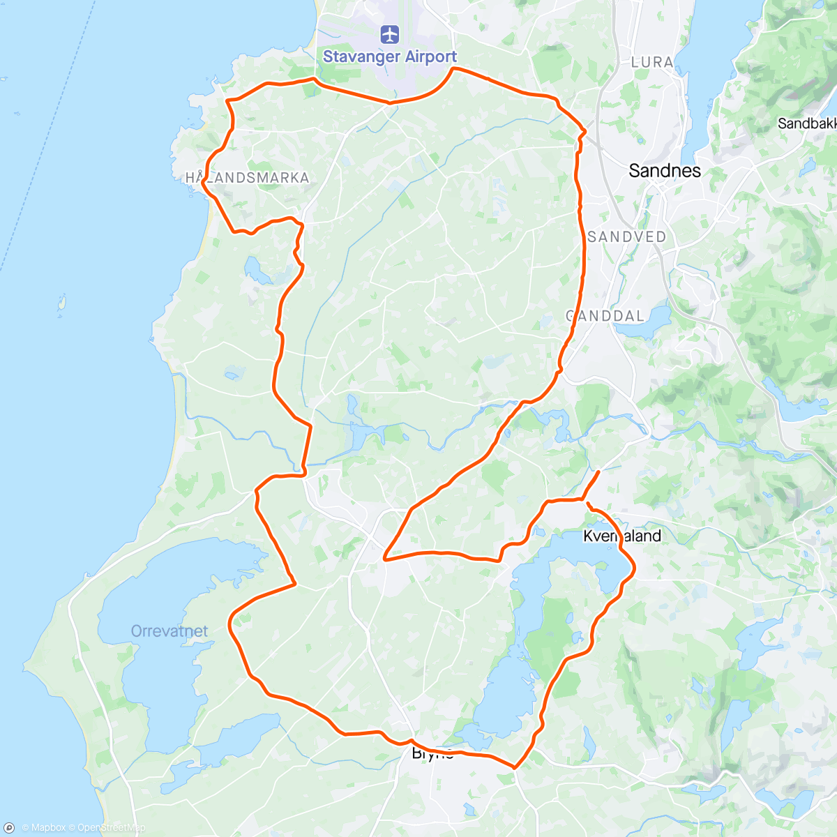 Mappa dell'attività Morning Ride hellestøl runden i go været ☀️🚴‍♀️