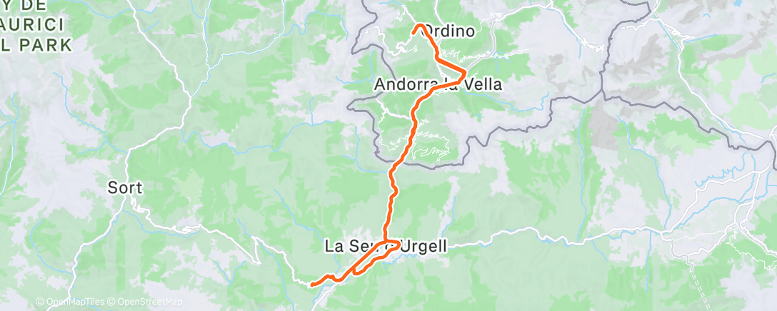 Carte de l'activité Cyclisme