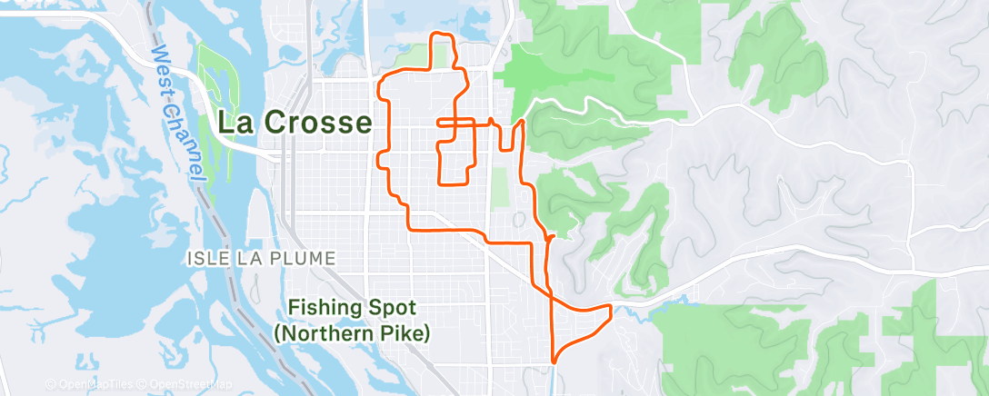 Map of the activity, Morning Run