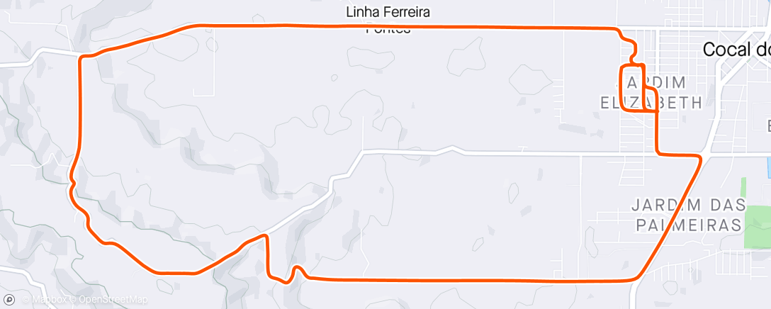 Map of the activity, Linha Tigre🏜️ Vicentina😨 Ferreira Pontes