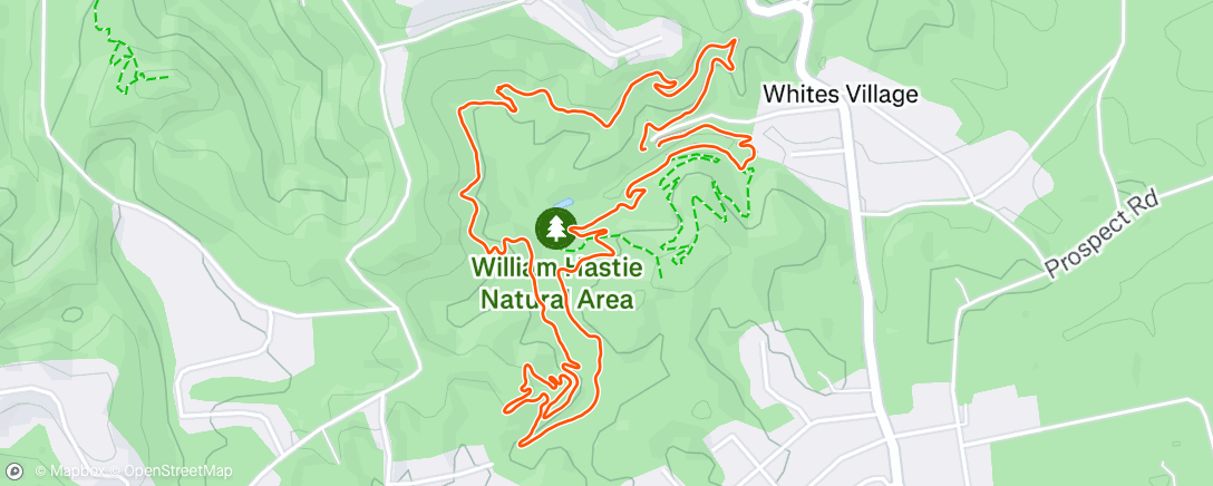 Map of the activity, Lunch Run