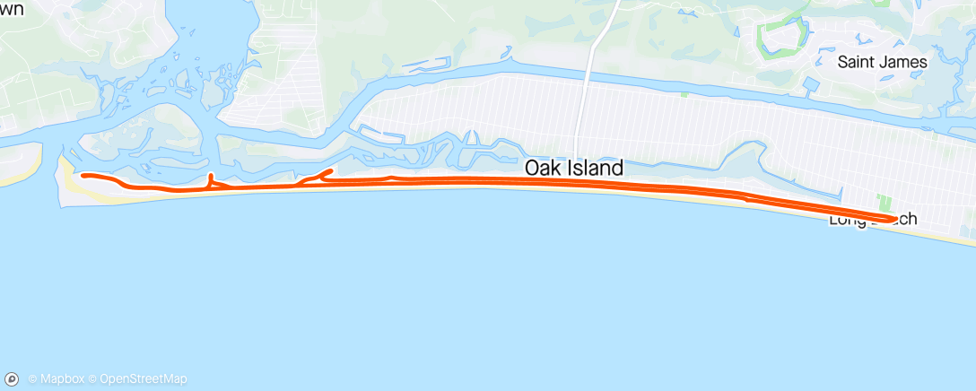 Map of the activity, Oak island cruise