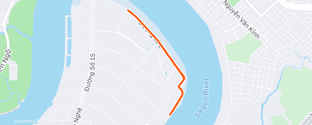 Map of the activity, Morning Run