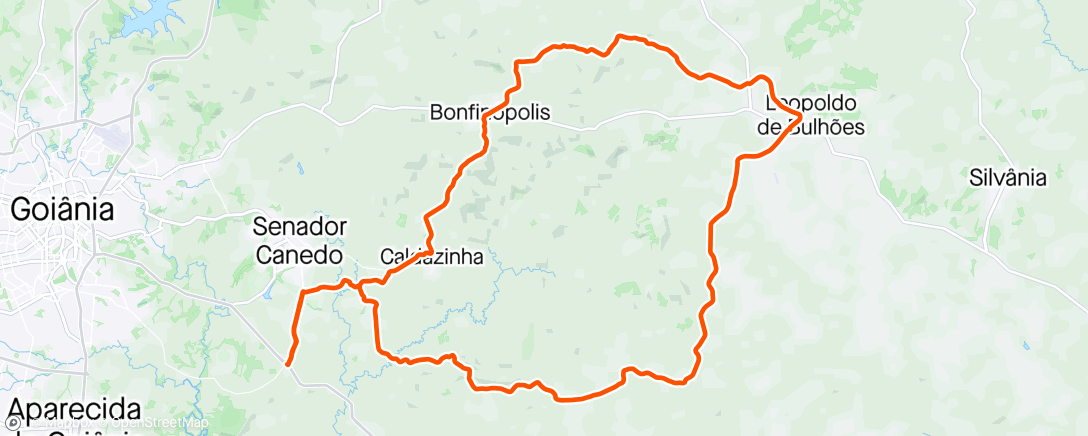 Map of the activity, Go Ride 16 - Leopoldo de Bulhões