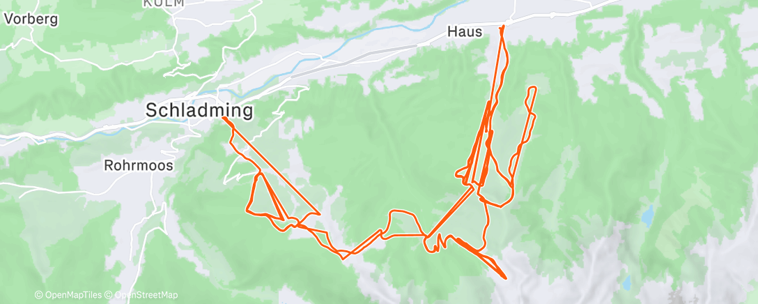 Map of the activity, Skiabfahrt am Morgen