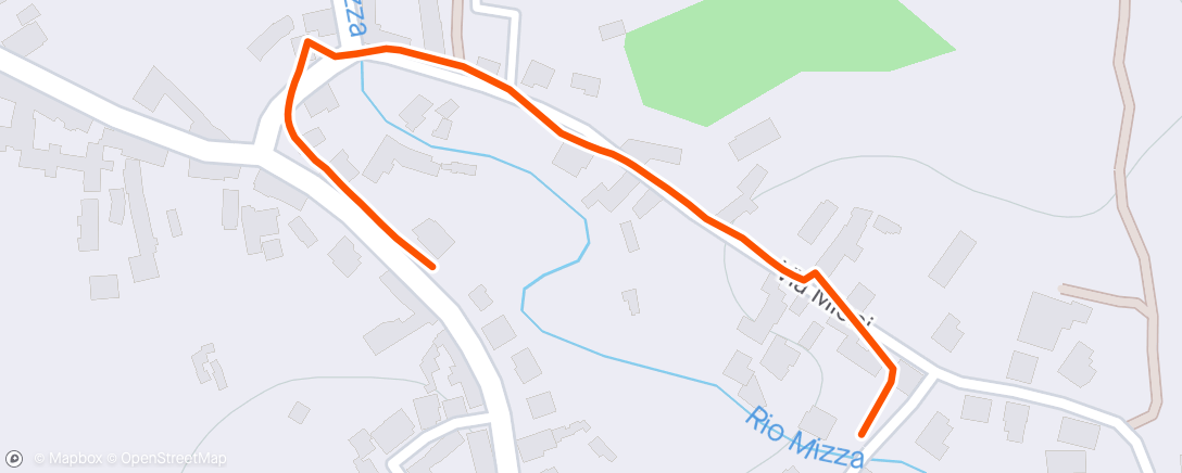 Map of the activity, Camminata serale