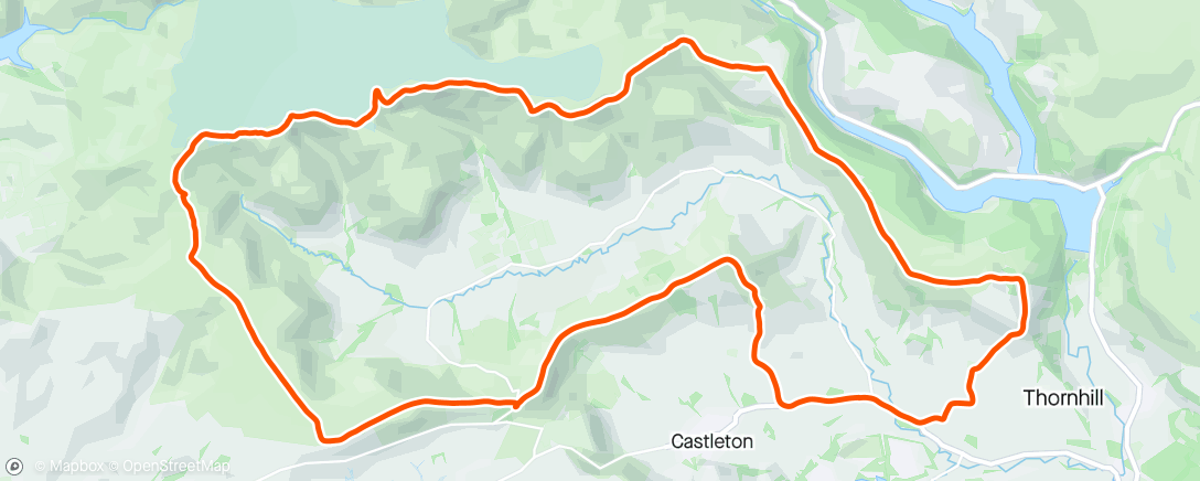Map of the activity, Edale Skyline