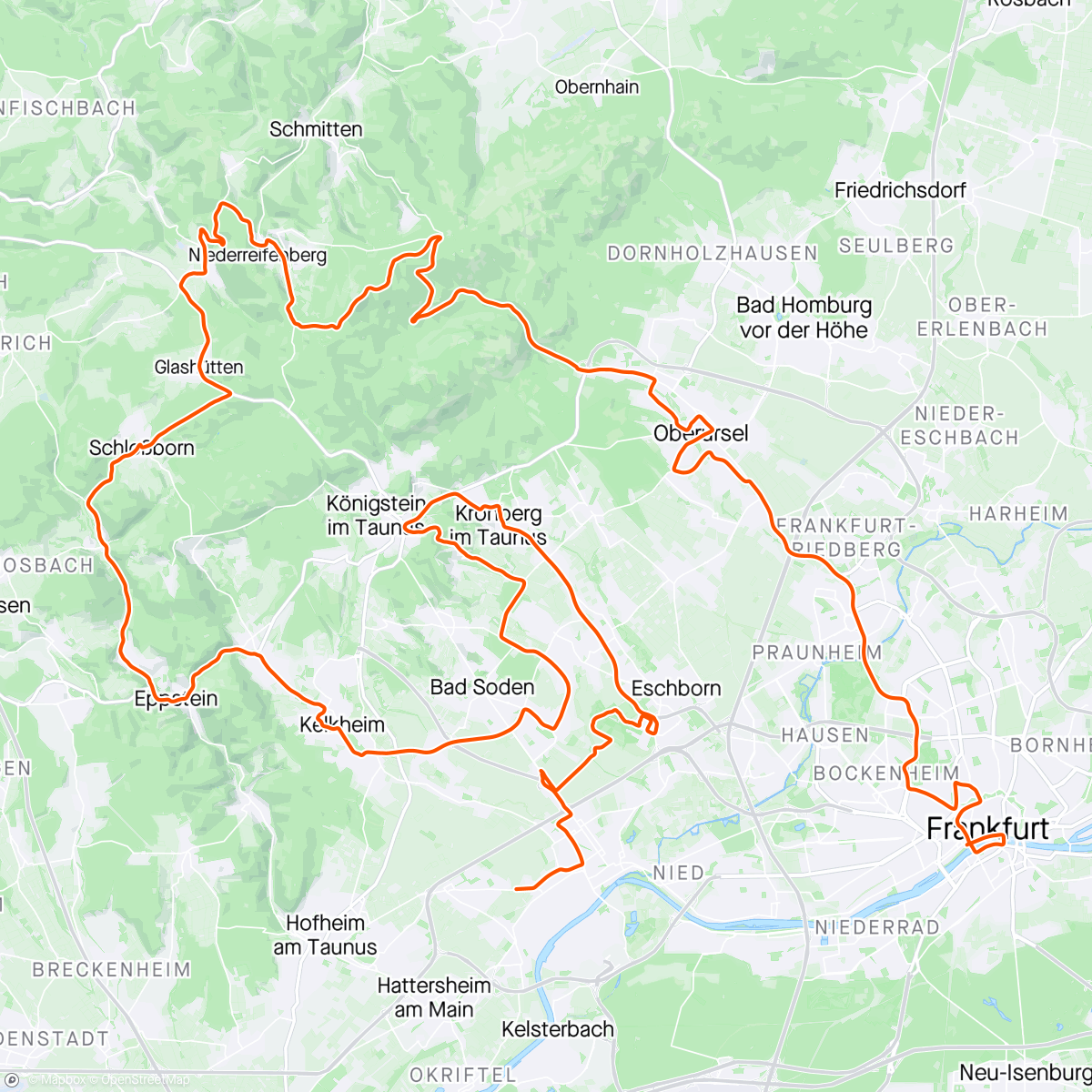活动地图，Radklassiker Eschborn-Frankfurt