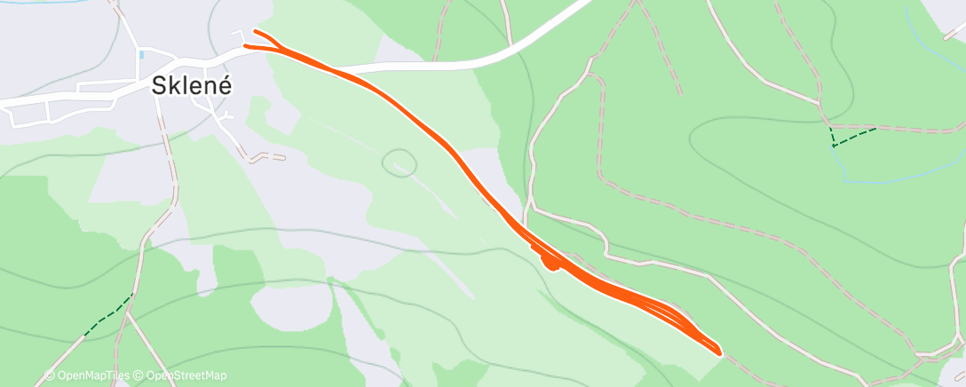 Map of the activity, Afternoon Run