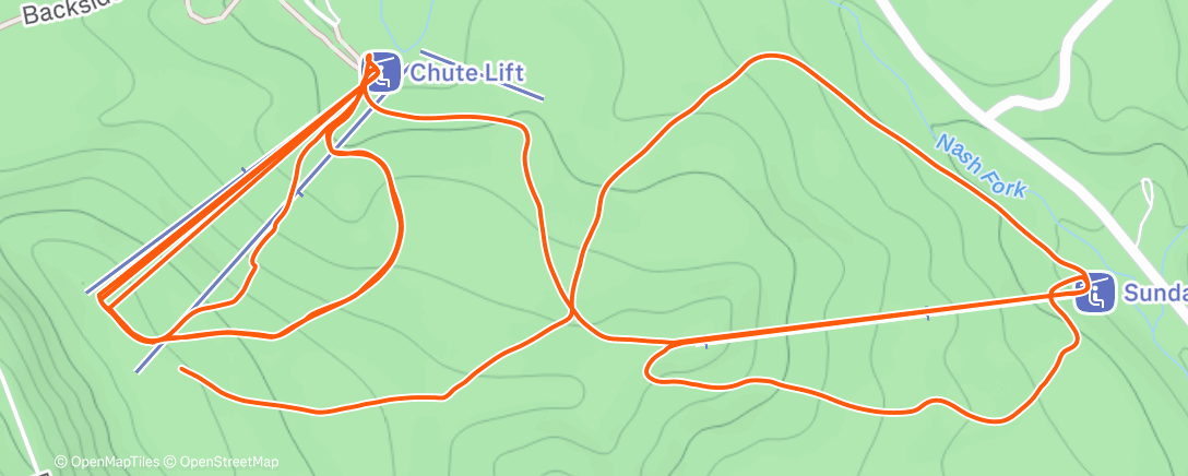 Map of the activity, Morning Alpine Ski