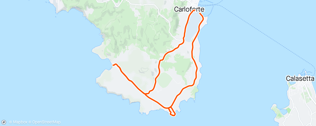 Map of the activity, Sardinia day 3 - part 2