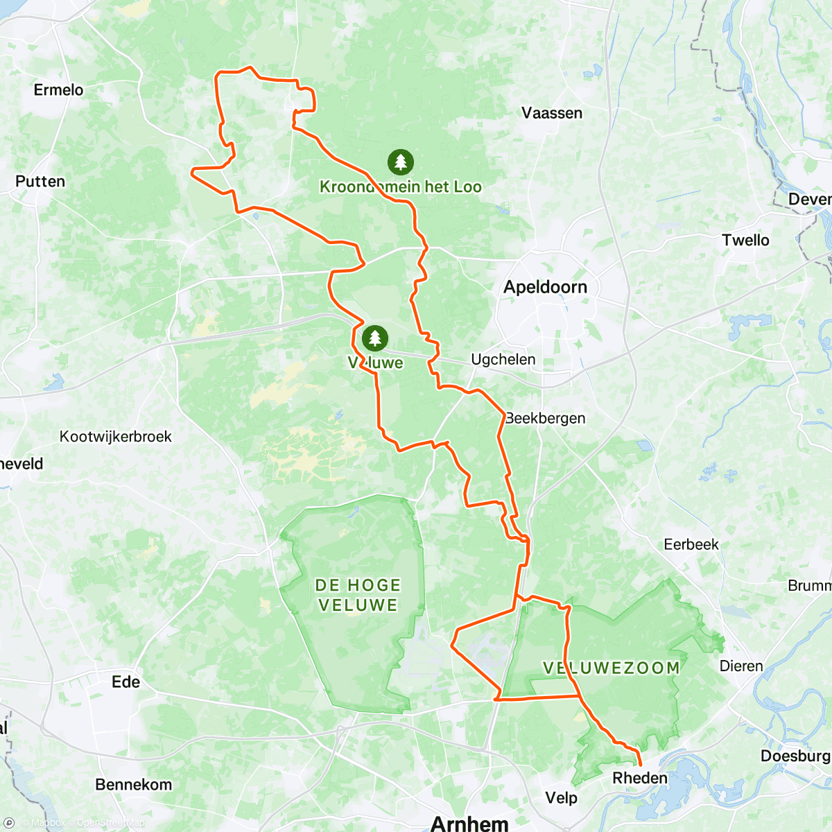 Map of the activity, Veluwe vibes