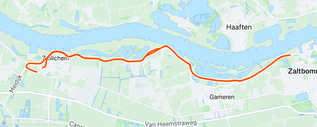 Map of the activity, Heen & weer Zaltbommel