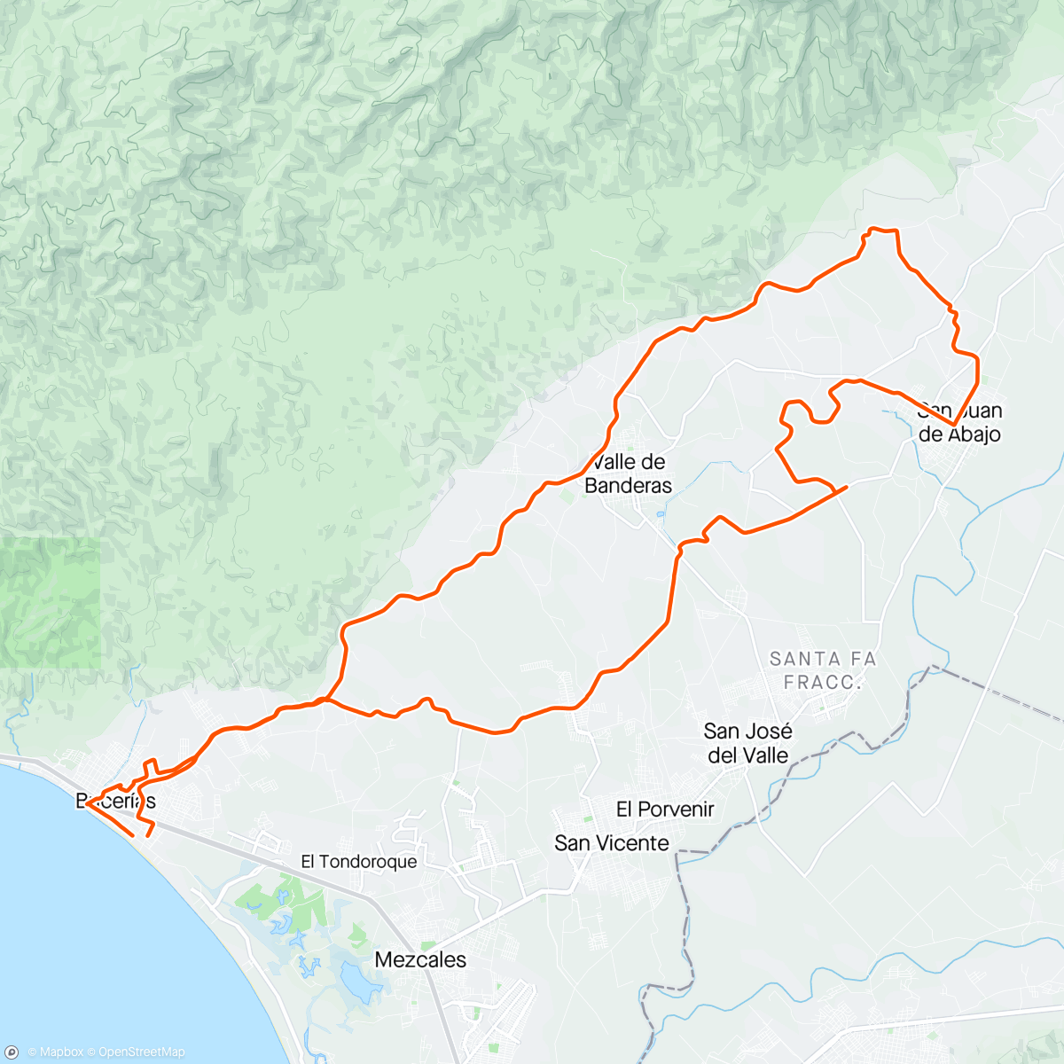 Map of the activity, El Gravalero 3.0