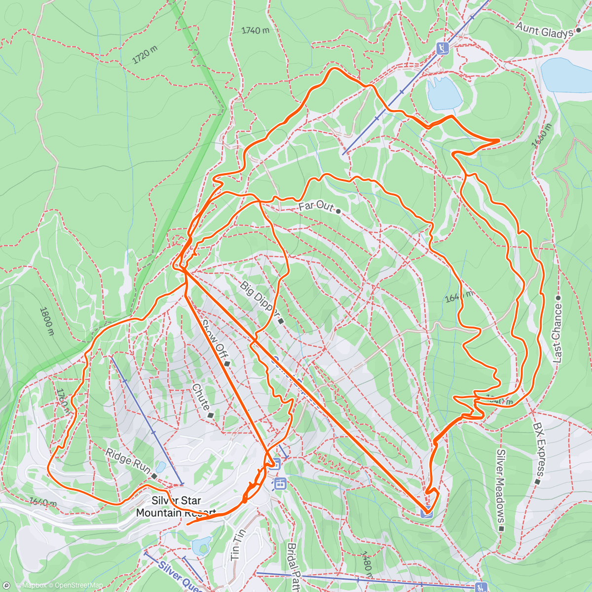 Map of the activity, Lunch Ride