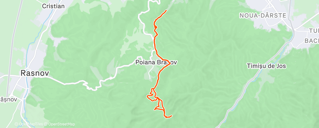 Map of the activity, Postavaru Trail Run