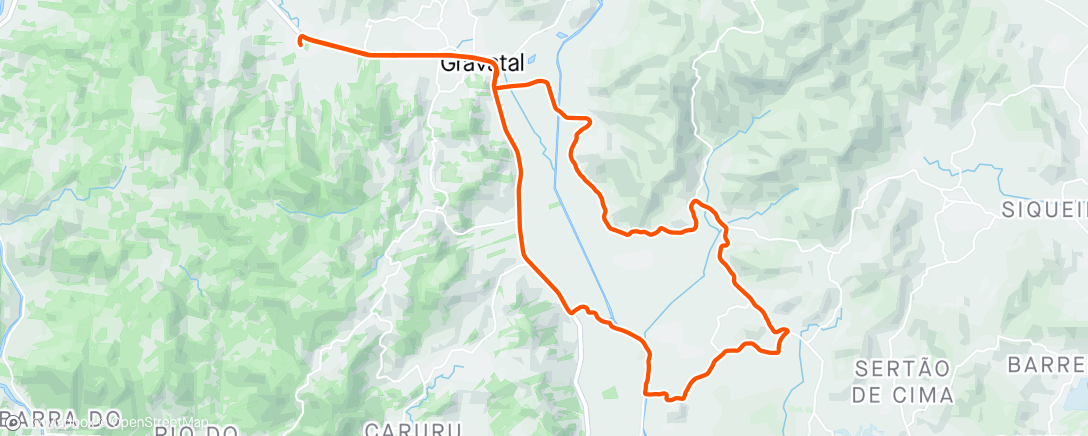 Map of the activity, Matando a saudade da bike
