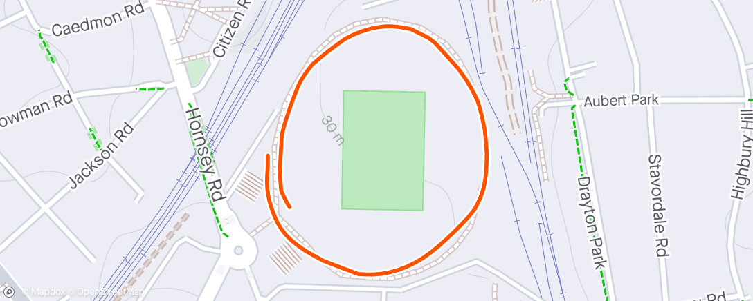 Mappa dell'attività Emirates stadium