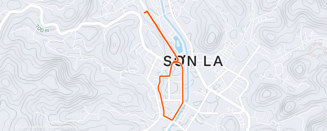 Map of the activity, Evening Run